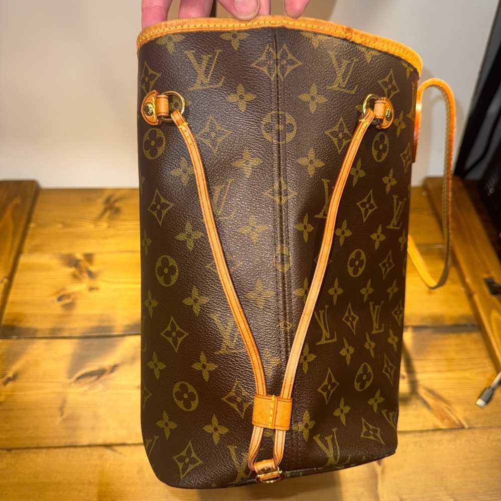 2008 Louis Vuitton Neverfull M/M Monogram Leather Trim Tote Shoulder Bag AR0068 - Picture 3 of 12